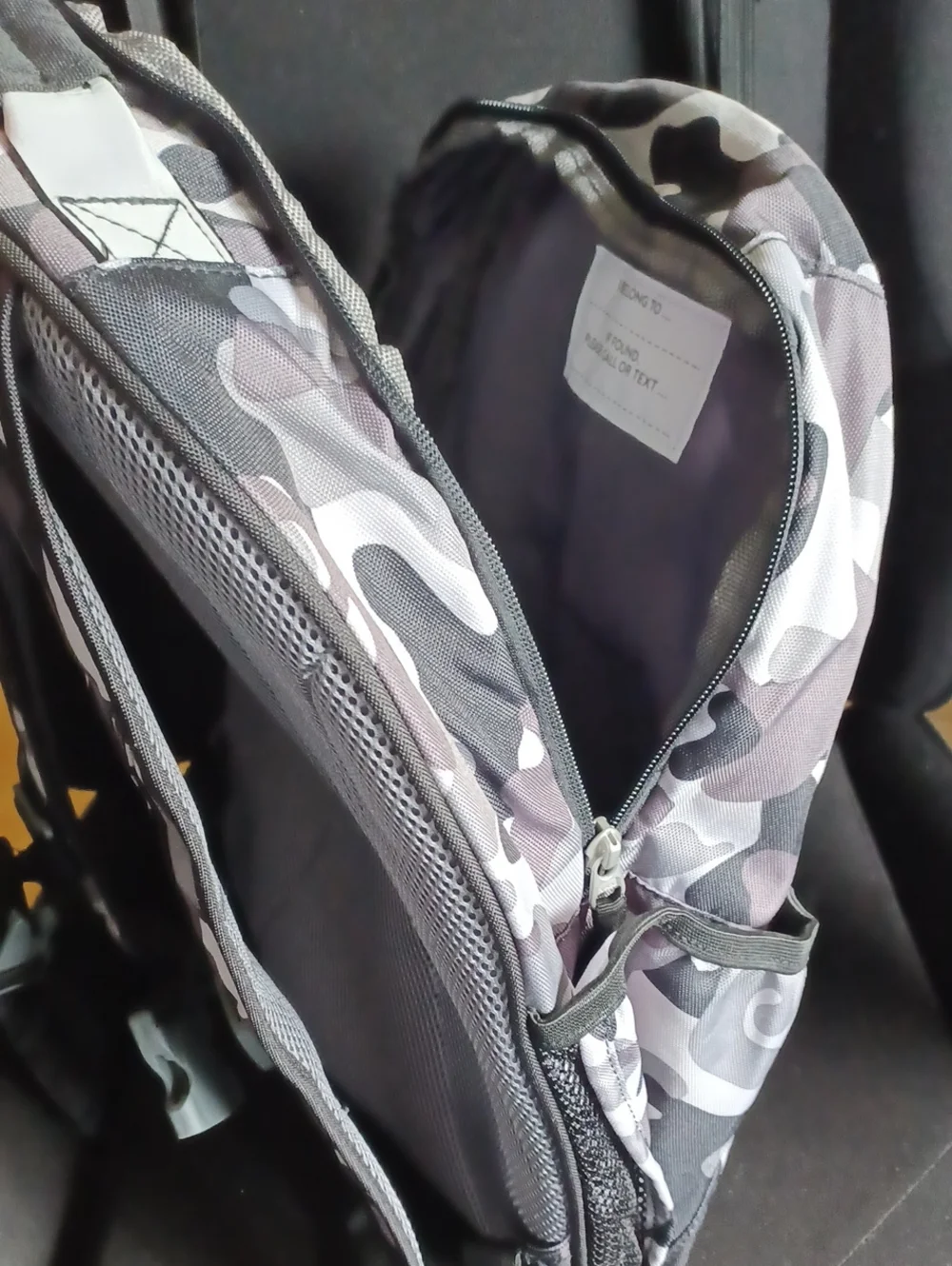 NWT- Gray Camo Pottery Barn Mackenzie Backpack - Large